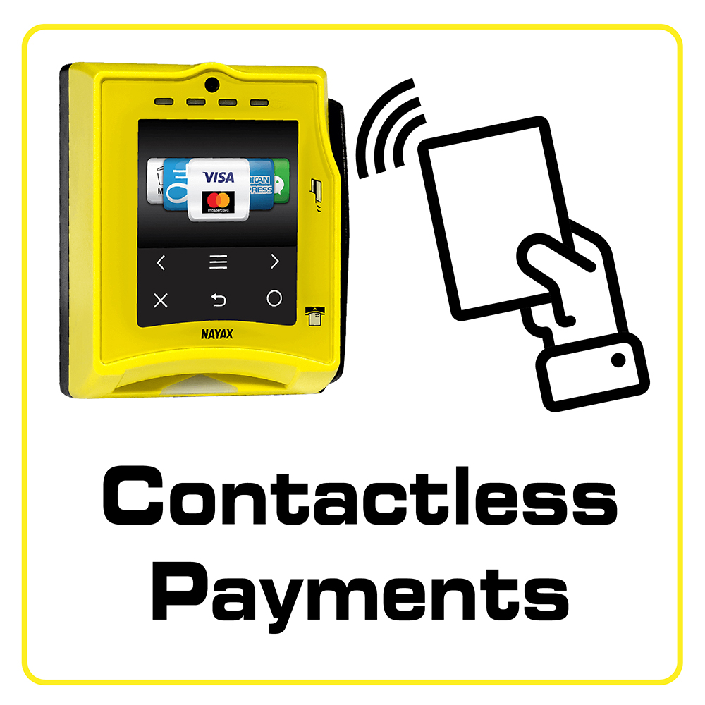 Contactless payments icon white