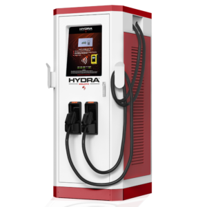 Hydra Goliath rapid EV charging station front and side