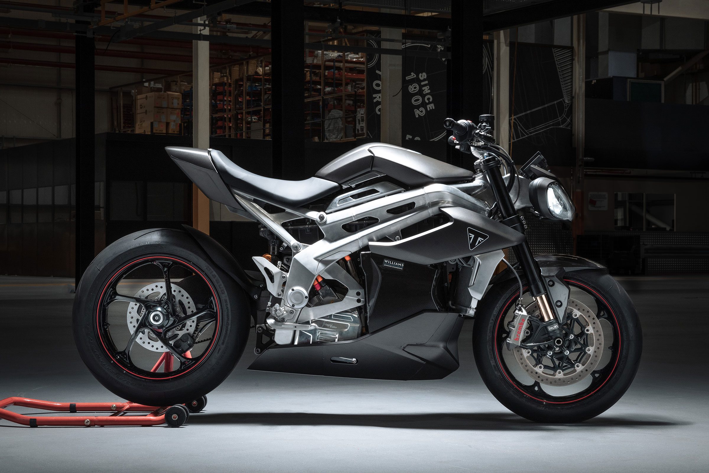 Triumph TE-1 Prototype featuring Williams Advanced Engineering battery ...