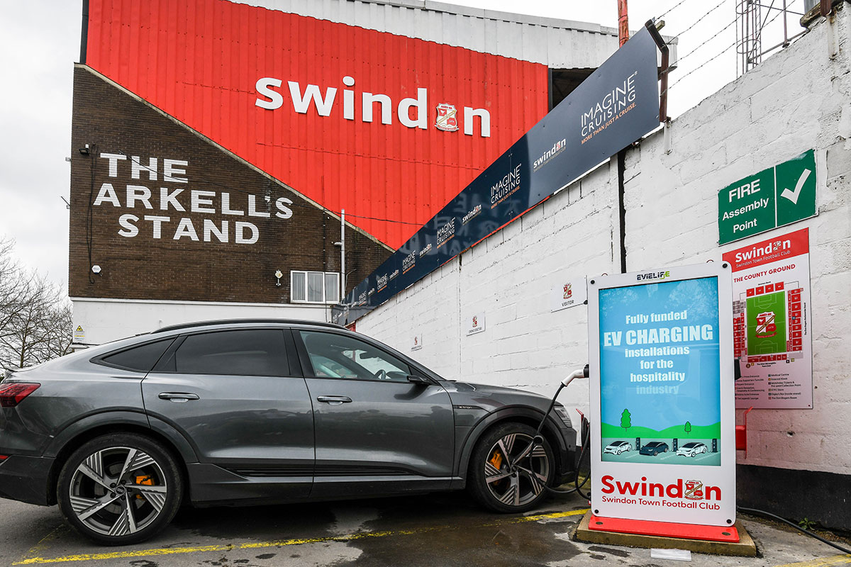 Hydra Apollo installed in Swindon Town with branding