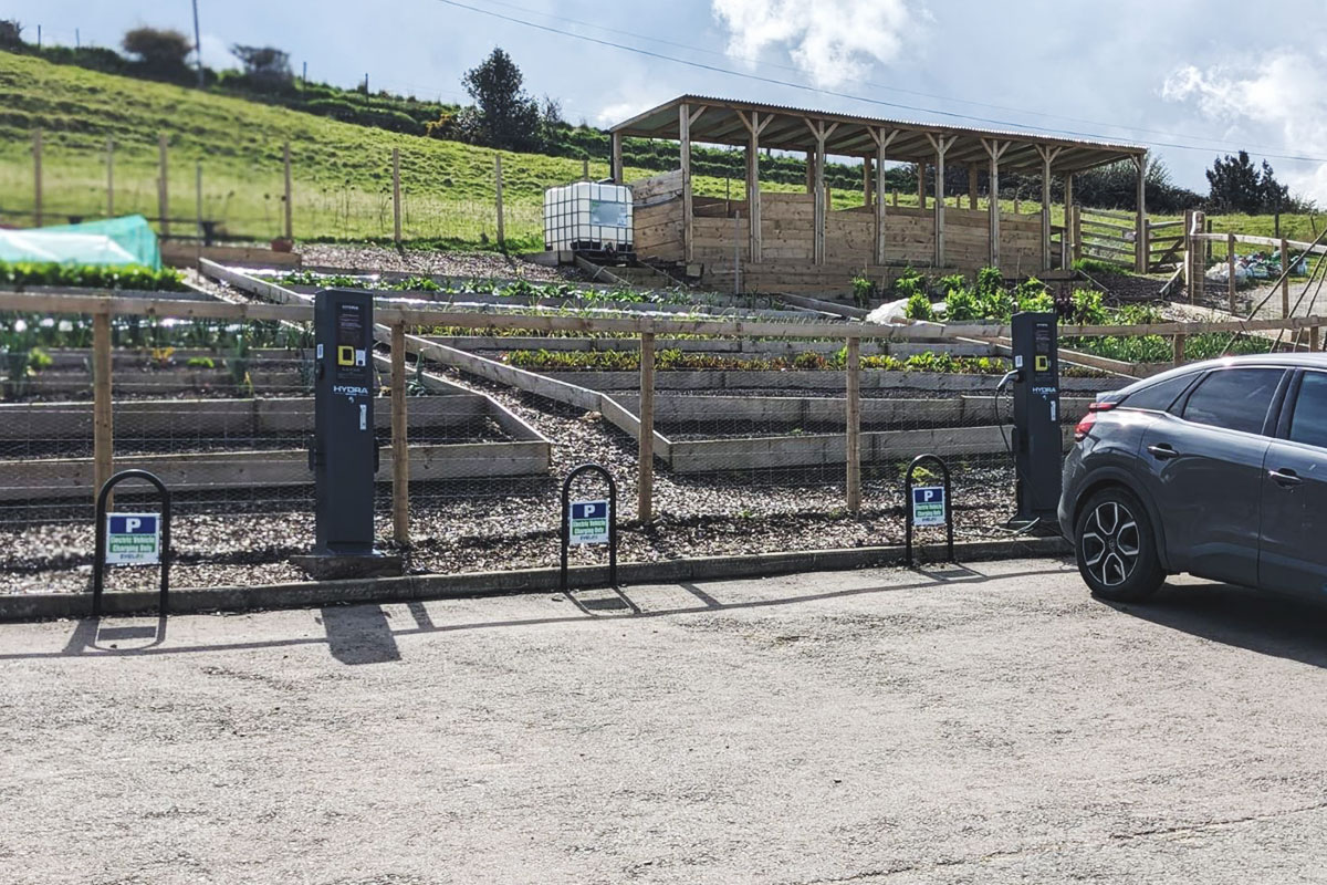 Hydra Genesis 22kW installed in car park with contactless payment