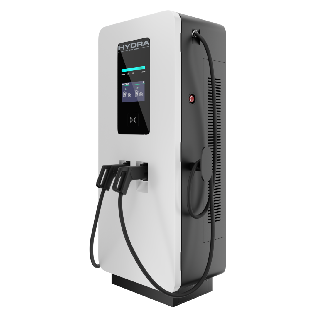 Hydra Goliath Double DC EV Charger side right and front